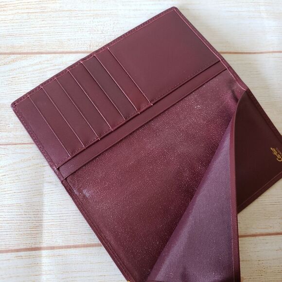 Cartier Vintage Leather Bifold Checkbook Wallet Designer Luxury Unisex - Picture 13 of 16